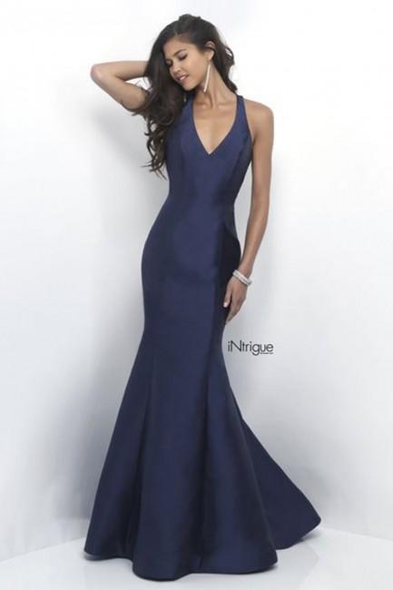 Intrigue - Mikado Halter Neck Ruffled Mermaid Dress 286