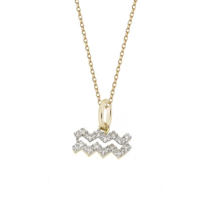 Rachael Ryen - Aquarius Diamond Zodiac Charm Necklace
