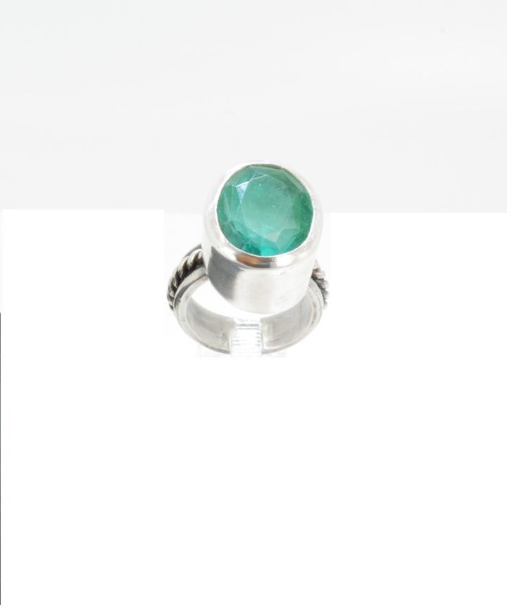 Lori Kaplan Jewelry - Large Fluorite Sterling Cocktail Ring