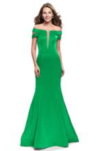 La Femme - 25903 Deep V-neck Mermaid Dress
