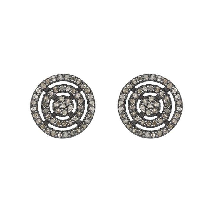 Teri Jon - Brooklyn Ascending Circles Diamond Earring Studs