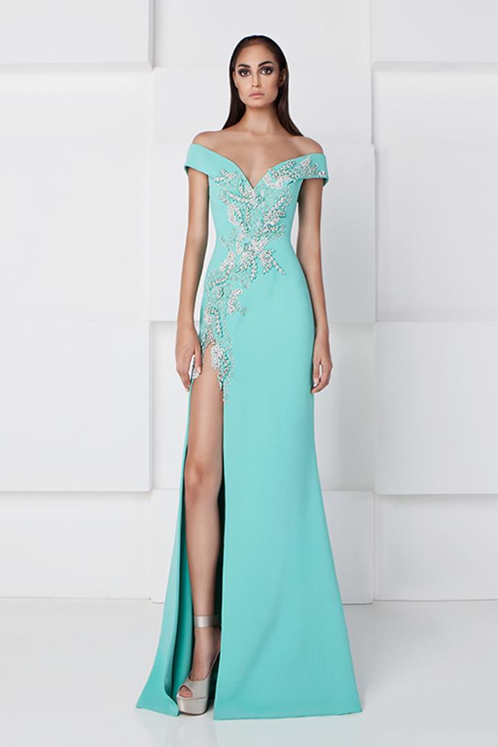 Saiid Kobeisy - Sparkling Off Shoulder Evening Dress 2772