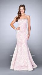 La Femme - Romantic Lace Sweetheart Mermaid Long Evening Gown 24020