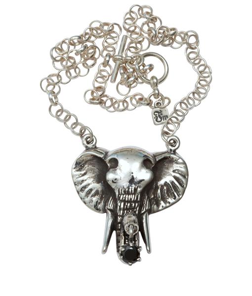 Femme Metale Jewelry - Pierced Elephant Necklace