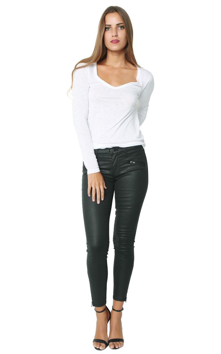 Current/elliott - Soho Zip Stiletto Coated Black 9488562692