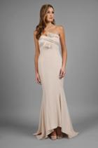Daymor Couture - Two-tone Strapless Gown With Bolero 314