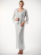 Soulmates - 710p Petite 3/4 Bell-sleeve Jacket Three Piece Skirt Set