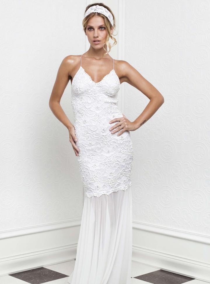 Baccio Couture - Magda Painted Long Dress
