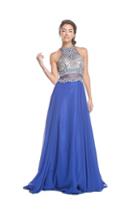 Aspeed - L1633 Embellished Illusion Halter A-line Prom Dress
