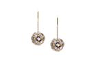 Tresor Collection - Amethyst Sphere Ball Dangle Earrings In 18k Yellow Gold