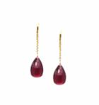 Tresor Collection - Ruby Drops Earrings In 18k Yellow Gold