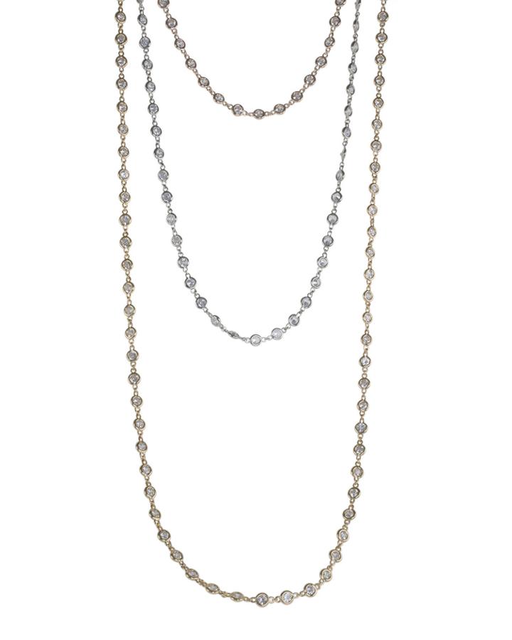 Cz By Kenneth Jay Lane - Triple Drop Diamond By The Inch