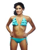 Nicolita Swimwear - Rumba Ruffles Blue Triangle Top