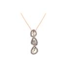 Tresor Collection - Organic Diamond Slice With Pave Diamond Pendant In 18k Rose Gold