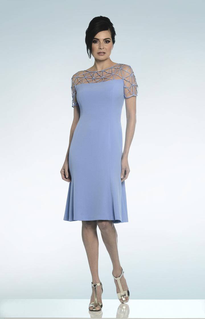 Daymor Couture - Lattice Illusion Cocktail Dress 812