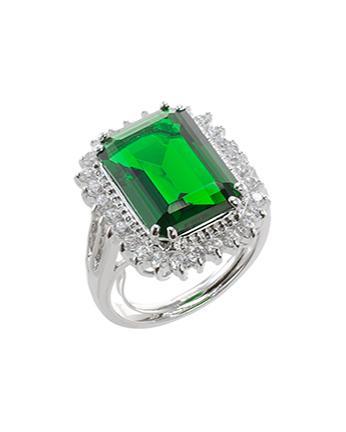 Cz By Kenneth Jay Lane - Emarald Cz Statement Ring