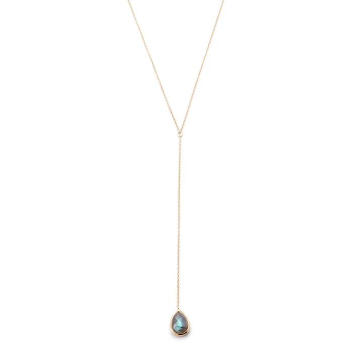 Margaret Elizabeth - Teardrop Lariat Labradorite