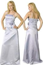 Milano Formals - B8845 Rosette Accented Straight-across Gown