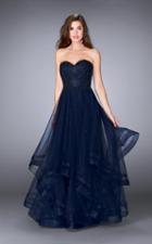 Shimmering Strapless Sweetheart Tulle Prom Dress 24517