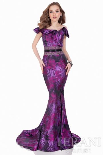 Terani Evening - Floral Ruffled Evening Gown 1623e1667