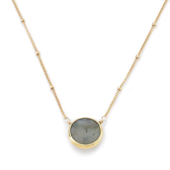 Margaret Elizabeth - Bezel Necklace Labradorite