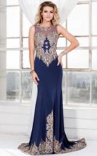 Shail K - Long Illusion Embellished Gown 4048