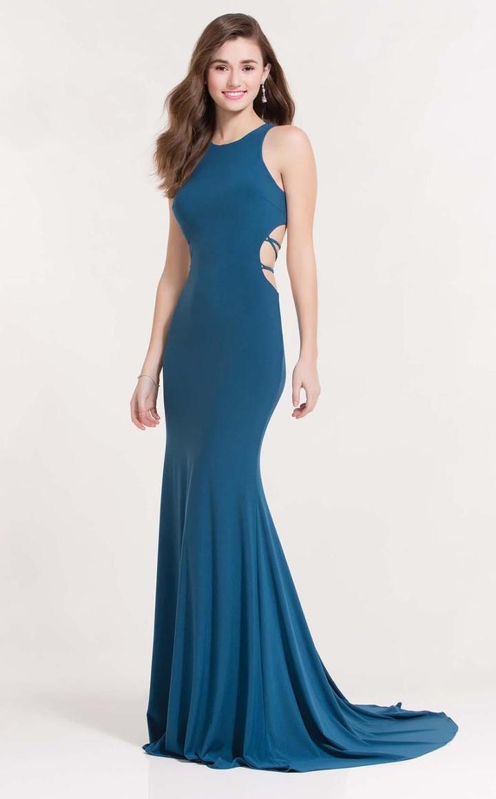 Alyce Paris - 8048 Halter Jersey Trumpet Dress