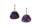 Tresor Collection - Sapphire Slice And Diamond Earrings In 18k Yellow Gold