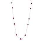 Tresor Collection - Amethyst Flat Stone Long Necklace In 18k Yellow Gold