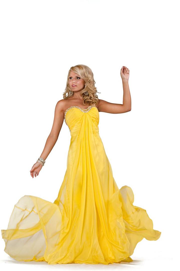 Jasz Couture - 4369ipa Dress In Yellow