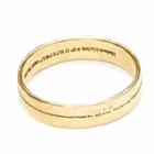 Vanessa Lianne - Men's Hammered Band Engraved With Secret Personal Message