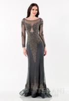 Terani Evening - Bedecked Bateau Illusion Mermaid Gown 1522gl0830a