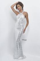 Intrigue - Shimmering Halter Neck Sheath Evening Gown 276