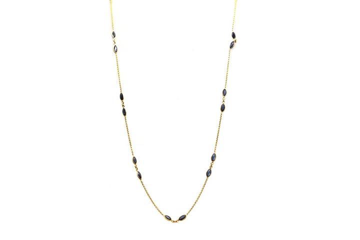 Tresor Collection - 18kt Yellow Gold Necklace With Blue Sapphire 4728483396
