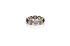 Tresor Collection - Iolite Smooth Oval Stackable Ring Bands In 18k Yellow Gold