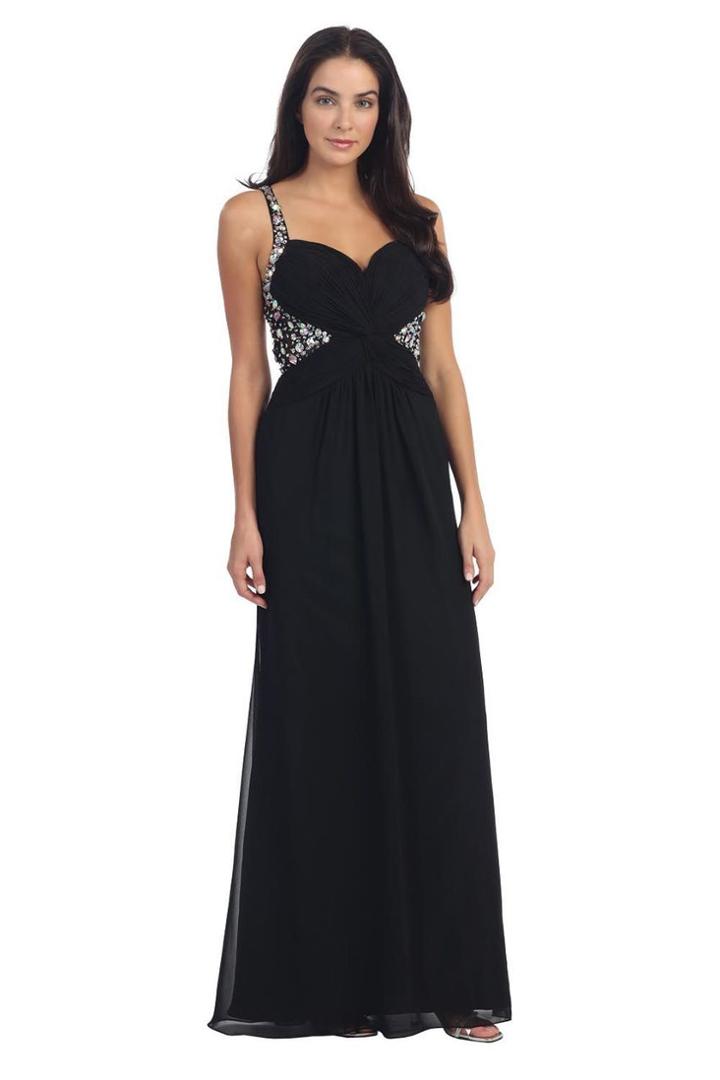 Beaded Criss Cross Dress With Open Back