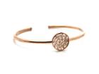 Tresor Collection - Signature Logo Bangle With Diamonds In 18k Rose Gold