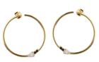 Bonheur Jewelry - Aveline Gold Lapis Lazuli Hoops