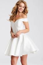 Jovani - Jvn57854 Off-shoulder Corset Flare Dress