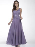 Cinderella Divine - Sleeveless Ornate Lace Bodice A-line Dress
