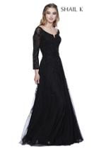 Shail K - 12164 Beaded And Sequin Ornate Long Flowy Evening Gown