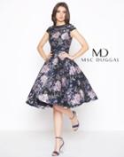 Mac Duggal - 66750d Floral Detailed Bateau A-line Dress