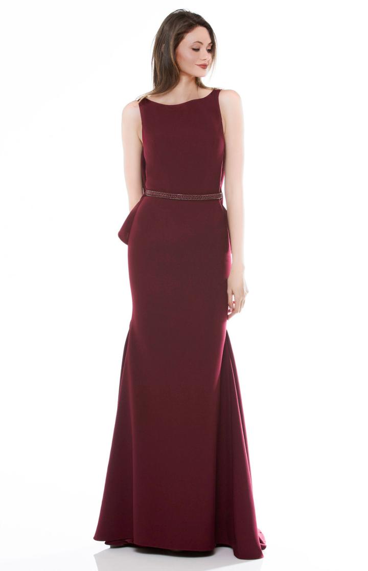 Marsoni By Colors - M199 Scarf Paneled Crepe Gown