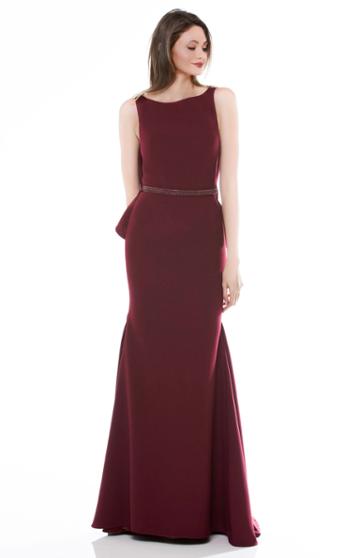Marsoni By Colors - M199 Scarf Paneled Crepe Gown