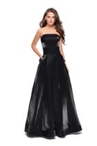 La Femme - 25638 Two Tone Satin A-line Gown