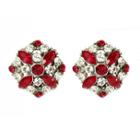 Ben-amun - Ruby Crystal Button Earrings