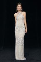 Angela And Alison - 981158 High Neckline Beaded Fitted Gown
