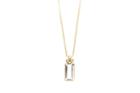 Tresor Collection - 18k Yellow Gold Necklace With Crystal Quartz And Champagne Diamond
