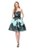 Colors Dress - 1524 Strapless Adorned Applique Dress