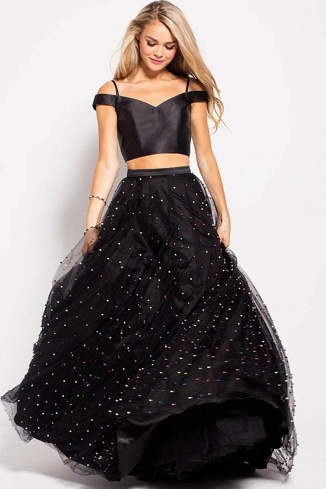 Jovani - 59022 Two Piece V-neck A-line Dress